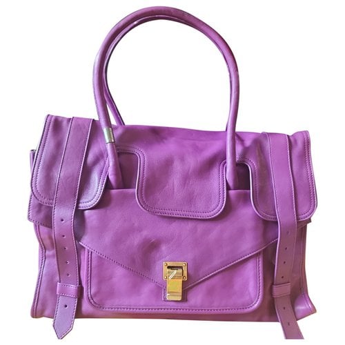 Pre-owned Proenza Schouler Leather Tote In Purple