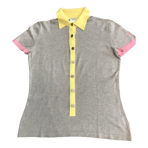 Pre-owned Chanel Cashmere Polo In Grey