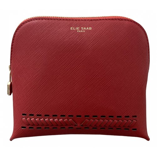 Pre-owned Elie Saab Leather Purse In Red