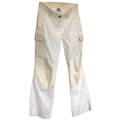 Pre-owned Jitrois Leather Trousers In Beige