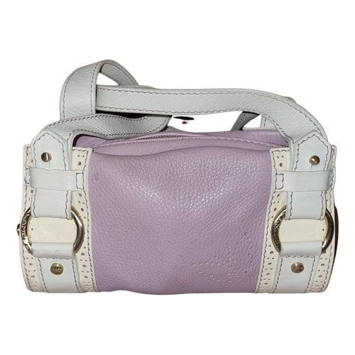 Pre-owned Lancel Leather Handbag In Purple