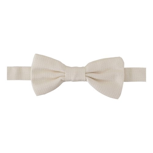 Pre-owned Dolce & Gabbana Silk Tie In White