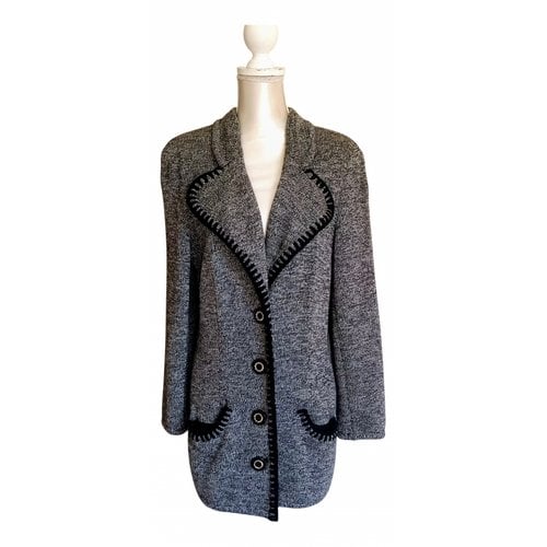 Pre-owned Valentino Wool Cardigan In Grey