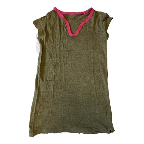 Pre-owned Zadig & Voltaire Linen Mini Dress In Green