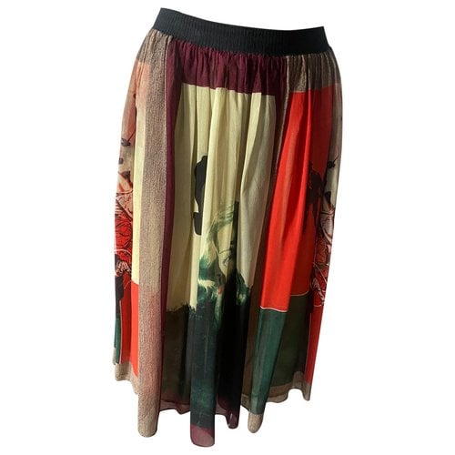 Pre-owned Jean Paul Gaultier Silk Mid-length Skirt In Multicolour