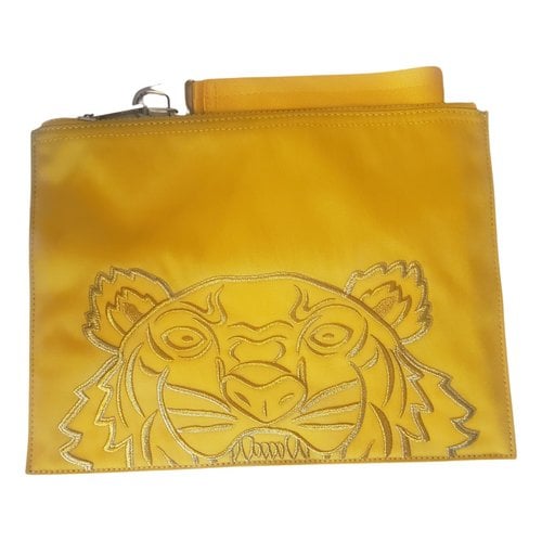 Pre-owned Kenzo Wool Clutch Bag In Yellow