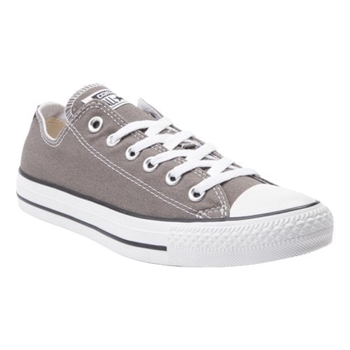 Pre-owned Converse Cloth Trainers In Grey