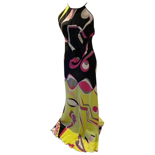 Pre-owned Emilio Pucci Silk Maxi Dress In Multicolour