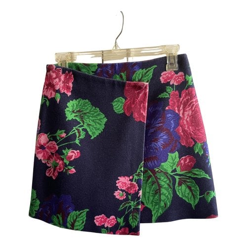 Pre-owned Msgm Wool Mini Skirt In Multicolour