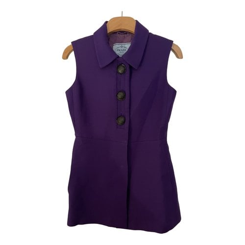 Pre-owned Prada Wool Top In Purple