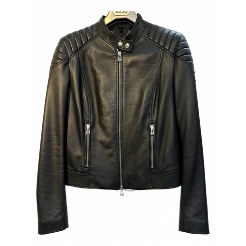 Pre-owned Belstaff Leather Short Vest In Black