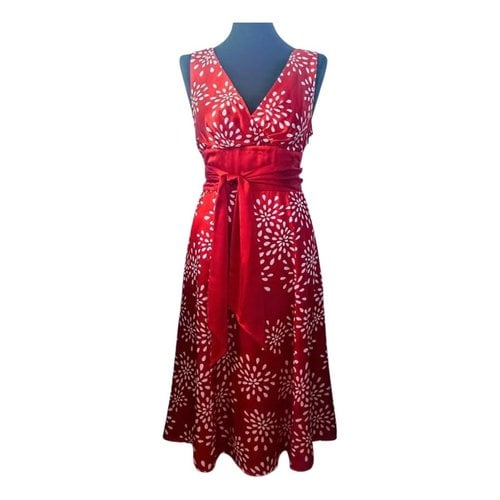 Pre-owned Ted Baker Silk Dress In Red
