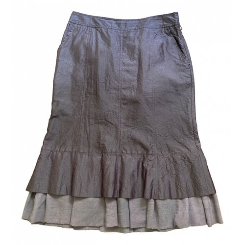 Pre-owned Aspesi Silk Mid-length Skirt In Anthracite