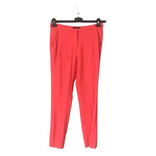 Pre-owned Emporio Armani Slim Pants In Red