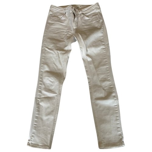 Pre-owned Victoria Beckham Slim Jeans In White