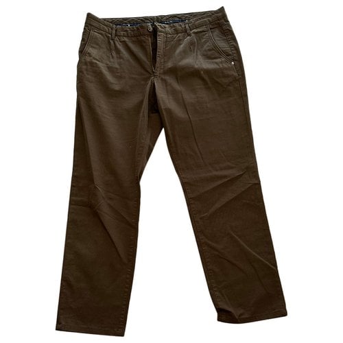 Pre-owned Massimo Dutti Trousers In Camel