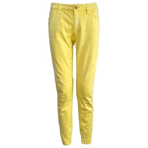 Pre-owned Dolce & Gabbana Slim Pants In Yellow
