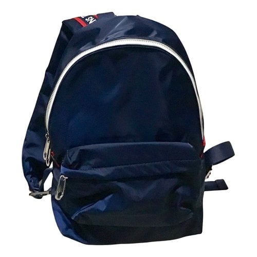 Pre-owned Tommy Hilfiger Backpack In Navy