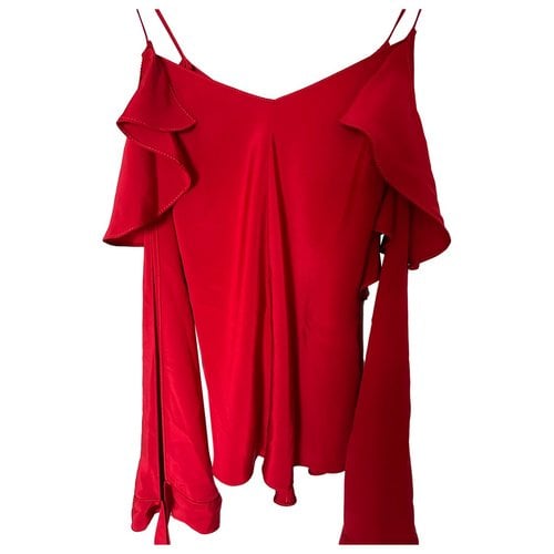 Pre-owned Juan Carlos Obando Silk Camisole In Red