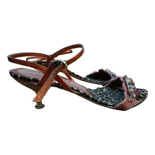 Pre-owned Giancarlo Paoli Leather Sandals In Multicolour