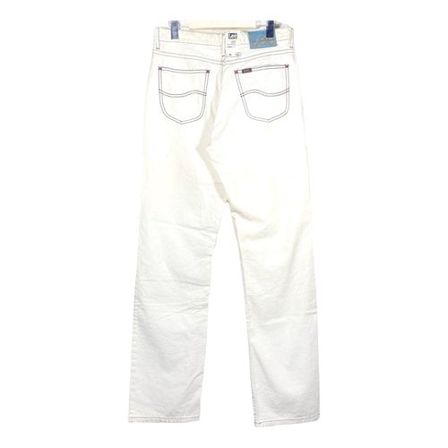 Pre-owned Lee Straight Pants In White