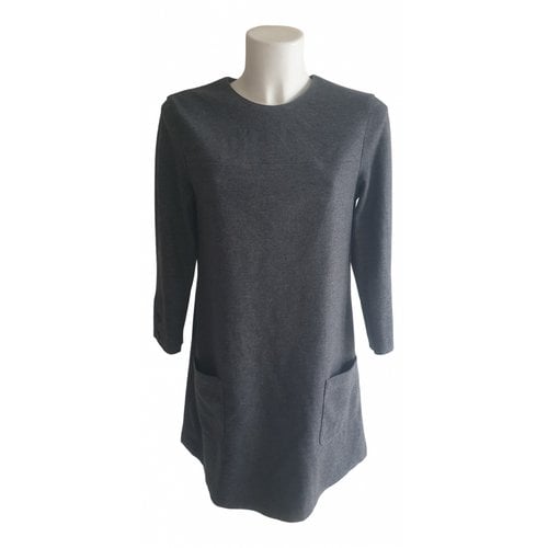 Pre-owned Strenesse Wool Mid-length Dress In Grey
