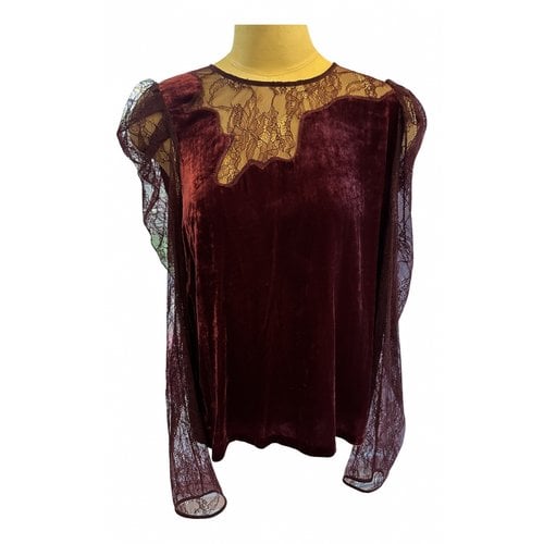 Pre-owned Pinko Blouse In Burgundy