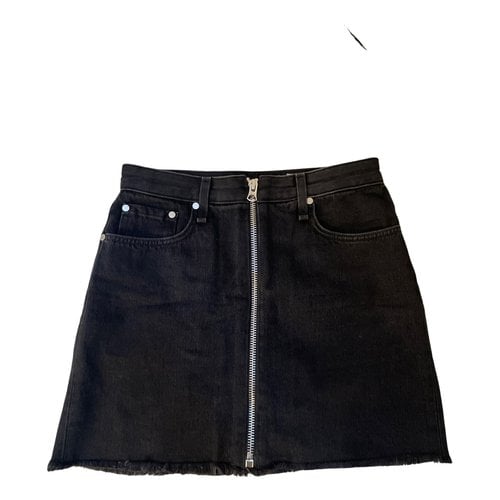 Pre-owned Rag & Bone Mini Skirt In Black