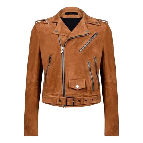 Pre-owned Amiri Leather Jacket In Brown