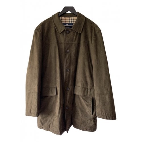 Pre-owned Burberry Coat In Green