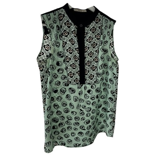 Pre-owned Etro Silk Top In Green