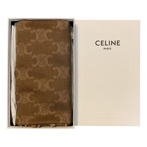 Pre-owned Celine Cashmere Scarf In Brown