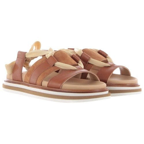 Pre-owned Hogan Leather Sandals In Brown