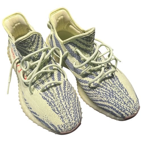Pre-owned Yeezy X Adidas Boost 350 V2 Cloth High Trainers In Yellow