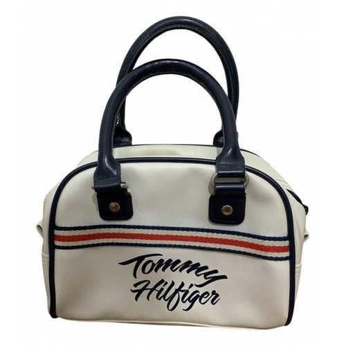 Pre-owned Tommy Hilfiger Bowling Bag In White