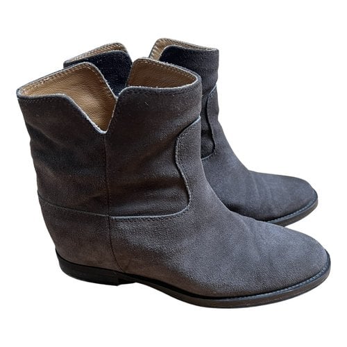 Pre-owned Prego Ankle Boots In Brown