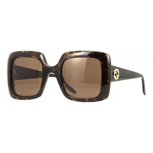 Pre-owned Gucci Aviator Sunglasses In Brown