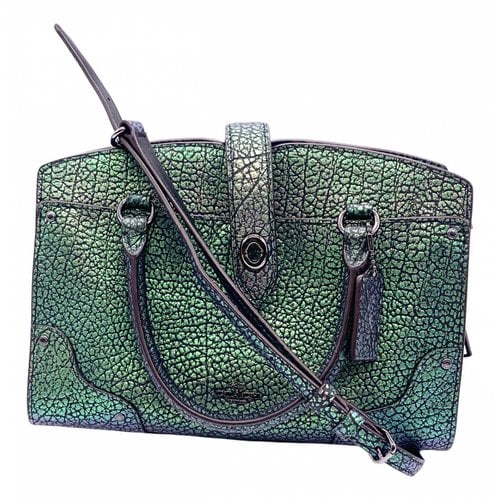Pre-owned Coach Leather Crossbody Bag In Green