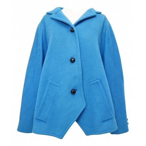 Pre-owned Nina Ricci Wool Coat In Blue