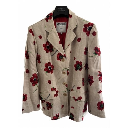 Pre-owned Moschino Cheap And Chic Linen Blazer In Beige