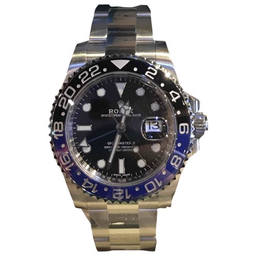 Pre-owned Rolex Gmt Master Watch In Blue