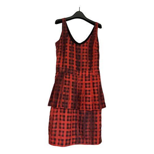 Pre-owned Moschino Silk Mini Dress In Red