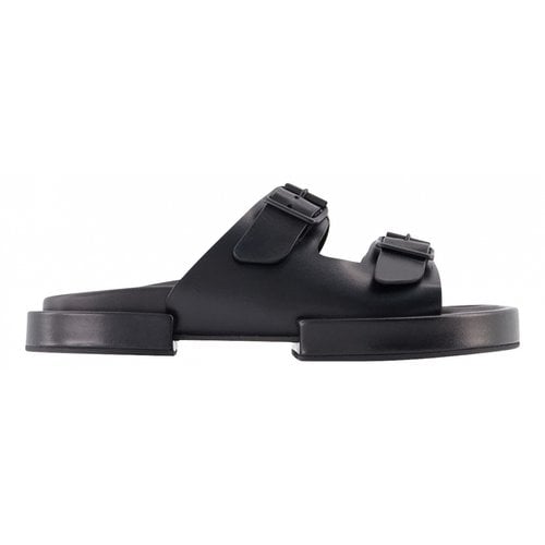 Pre-owned Ann Demeulemeester Leather Sandal In Black