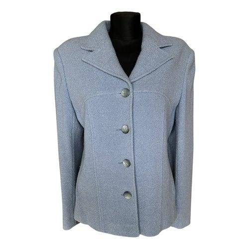 Pre-owned Valentino Wool Blazer In Blue