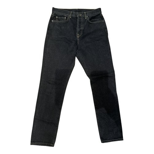 Pre-owned Wardrobe Nyc Straight Jeans In Black
