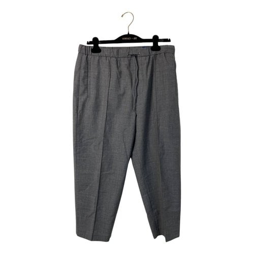 Pre-owned Polo Ralph Lauren Linen Trousers In Grey