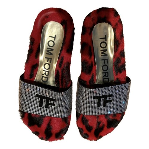Pre-owned Tom Ford Leather Sandals In Red