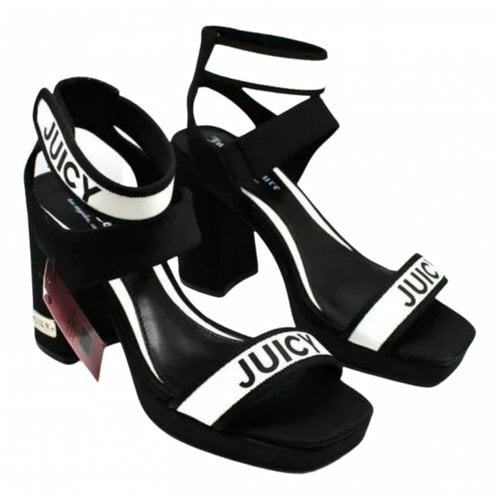 Pre-owned Juicy Couture Cloth Sandal In Black
