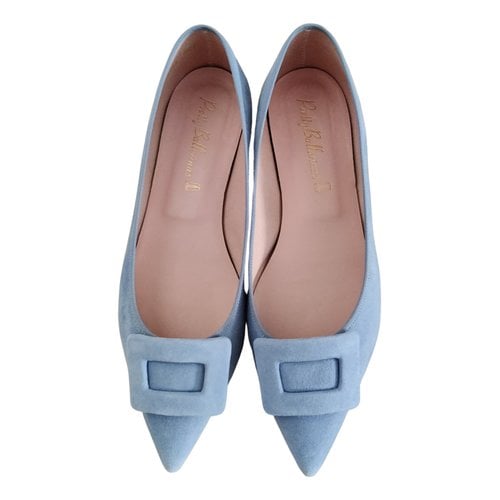 Pre-owned Pretty Ballerinas Ballet Flats In Blue