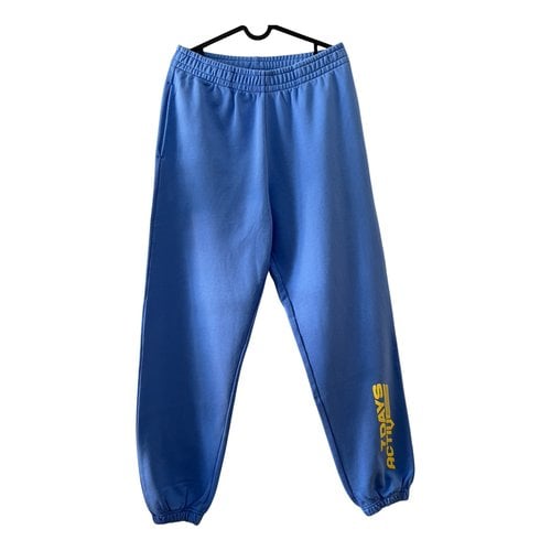 Pre-owned 7 Days Active Trousers In Blue